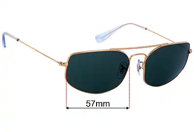 Ray-Ban RB3845 Explorer V Replacement Lenses 57mm wide 