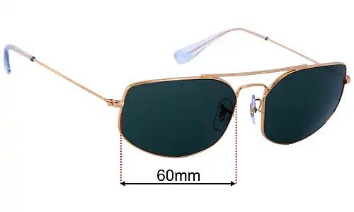 Ray-Ban RB3845 Explorer V Replacement Lenses 60mm wide 