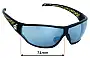 Sunglass Fix Verres de Remplacement pour Adidas A189 Tycane Pro L - 74mm Wide 