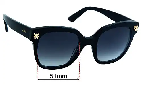 Cartier CT0143S Replacement Lenses 51mm wide 
