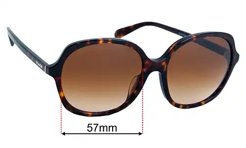 Coach HC8360U Replacement Lenses 57mm wide 