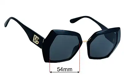 Dolce & Gabbana DG4377 Replacement Lenses 54mm wide 