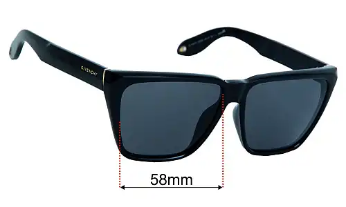 Sunglass Fix Replacement Lenses Givenchy GV 7002/S - 58mm Wide 