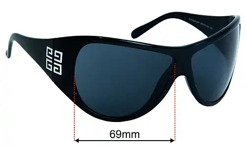Givenchy SGV572 Replacement Lenses 69mm wide 