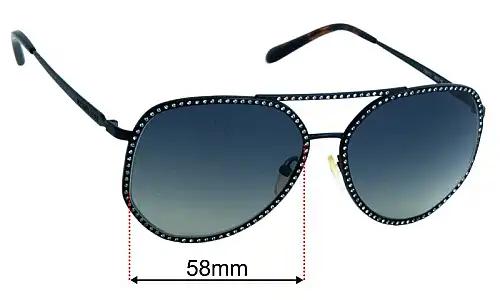 Michael Kors MK1039B Miami Lentes de Repuesto 58mm wide 