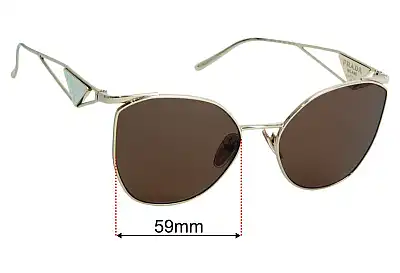 Prada SPR50Z Replacement Lenses 59mm wide 