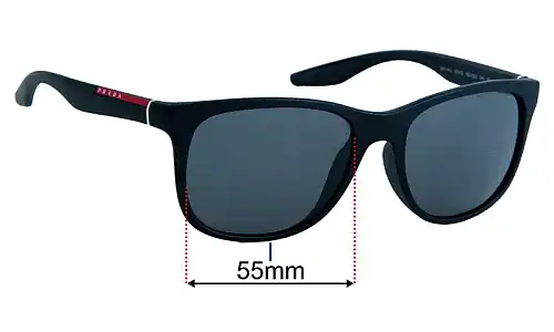 Prada SPS14U Replacement Lenses 55mm wide 