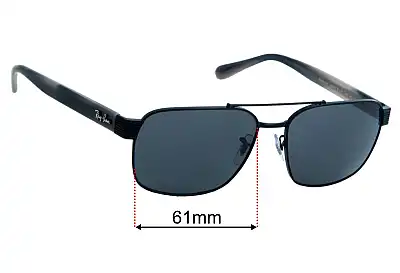 Ray-Ban RB3751-CH Replacement Lenses 61mm wide 