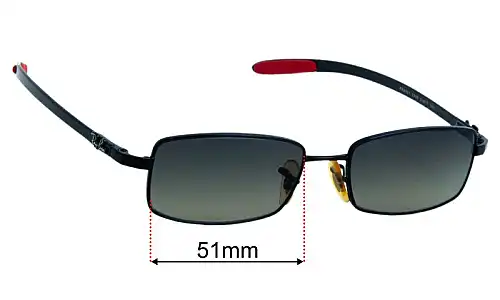 Ray-Ban RB8401 Replacement Lenses 51mm wide 