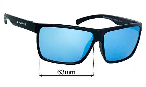 Shady Rays Cayman Replacement Lenses 63mm wide 