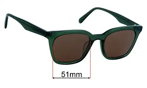 Sunglass Fix Replacement Lenses for Suki Sata - 51mm Wide Suki Sata Replacement Lenses 51mm wide