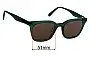 Sunglass Fix Replacement Lenses for Suki Sata - 51mm Wide 