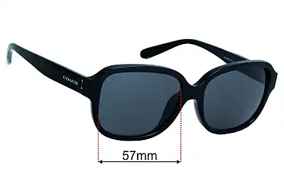 Coach HC8298U Replacement Lenses 57mm wide 