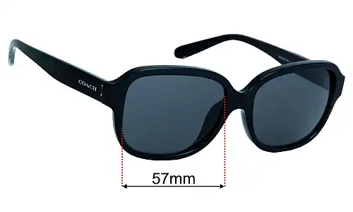 Coach HC8298U Replacement Lenses 57mm wide 