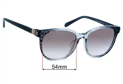 Coach HC8350U Replacement Lenses 54mm wide 