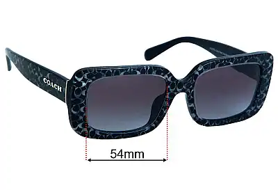 Coach HC8380U Replacement Lenses 54mm wide 