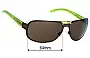 Sunglass Fix Replacement Lenses for Diesel 0003 - 64mm Wide 