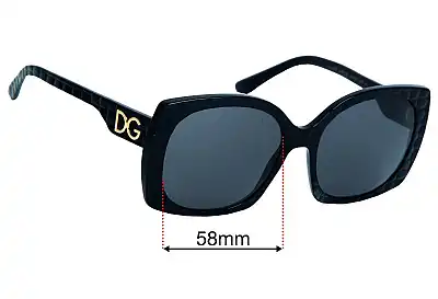 Dolce & Gabbana DG4385 Replacement Lenses 58mm wide 