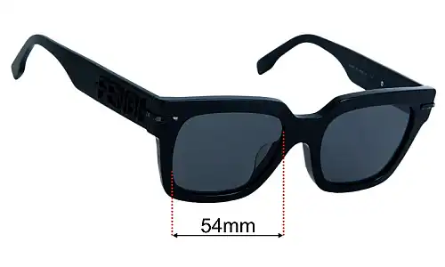 Fendi FE 40078F Replacement Lenses 54mm wide 