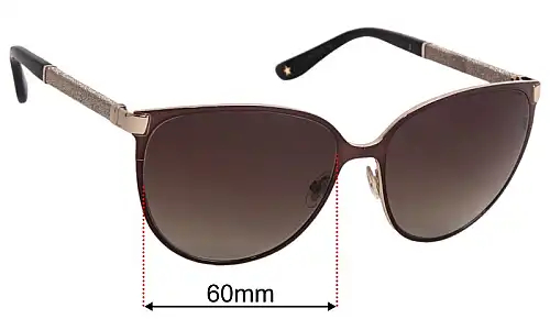 Jimmy Choo Posie/S Replacement Lenses 60mm wide 