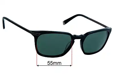 John Varvatos V790 Lentes de Repuesto 55mm wide 