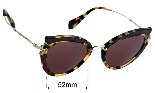 Miu Miu SMU05S Replacement Lenses 52mm wide 