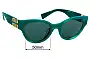 Sunglass Fix Replacement Lenses for Miu Miu VMU01V - 50mm Wide 