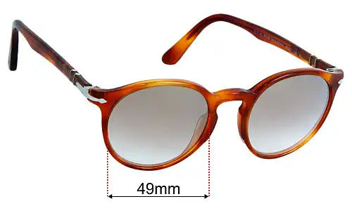 Persol PO3171S Replacement Lenses 49mm wide 