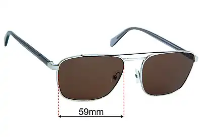 Prada SPR61U Replacement Lenses 59mm wide 