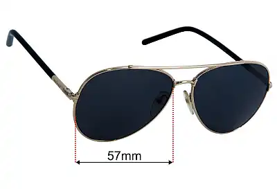 Prada SPR66X Ersatzgläser 57mm wide 