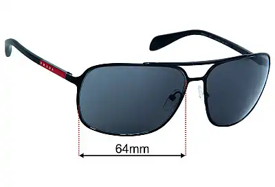 Prada SPS54O Replacement Lenses 64mm wide 