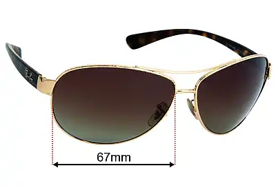 Ray-Ban RB3386 Ersatzlinsen 67mm wide 