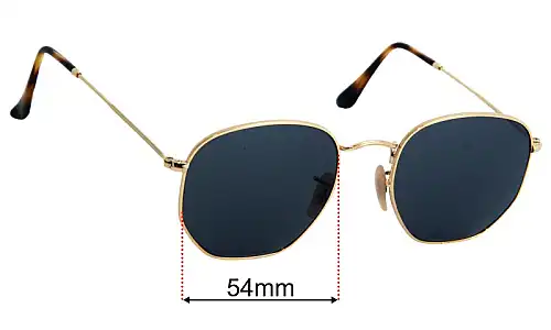 Ray-Ban RB3548-N Hexagonal Replacement Lenses 54mm wide 