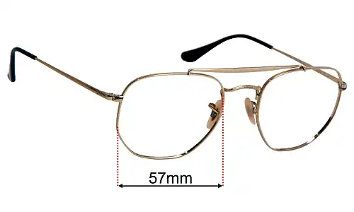 Ray-Ban RB3648-V The Marshal Optics Lentilles de Remplacement 51mm wide 