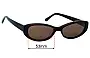Sunglass Fix Lentes de Repuesto para Salana Helena - 53mm Wide 