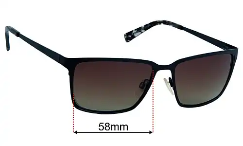 Specsavers Beachport Sun Rx Replacement Lenses 58mm wide 