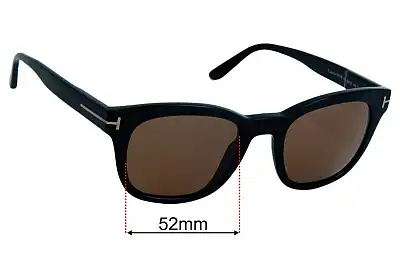 Tom Ford Eugenio TF676 Replacement Lenses 52mm wide 