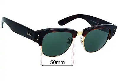 Ray-Ban RB0316-S Mega Clubmaster Replacement Lenses 50mm wide 