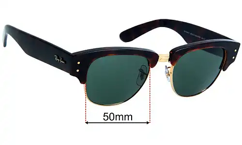Ray-Ban RB0316-S Mega Clubmaster Replacement Lenses 50mm wide 
