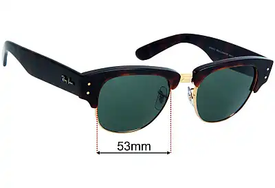 Ray-Ban RB0316-S Mega Clubmaster Replacement Lenses 53mm wide 