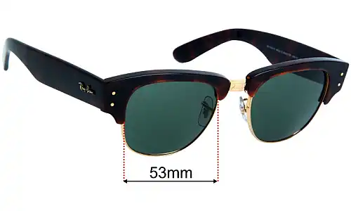 Ray-Ban RB0316-S Mega Clubmaster Replacement Lenses 53mm wide 
