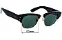 Sunglass Fix Replacement Lenses for Ray-Ban RB0316-S Mega Clubmaster - 53mm Wide 