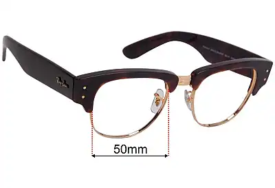 Ray-Ban RB0316-V Mega Clubmaster Optics Replacement Lenses 50mm wide 