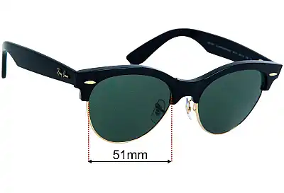 Ray-Ban RB2341 Clubmaster Way Replacement Lenses 51mm wide 