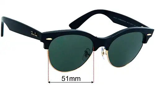 Ray-Ban RB2341 Clubmaster Way Replacement Lenses 54mm wide 