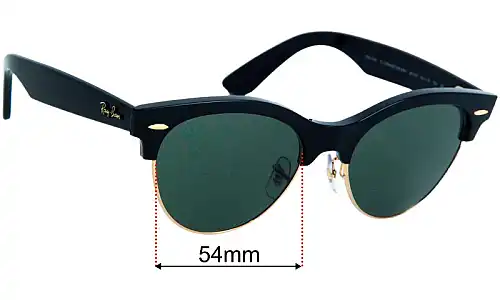 Ray-Ban RB2341 Clubmaster Way Replacement Lenses 54mm wide 