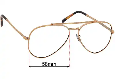 Ray-Ban RB3625-V New Aviator Optics Replacement Lenses 58mm wide 