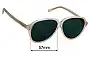 Sunglass Fix Replacement Lenses for Acne Studios Aviator - 57mm Wide 