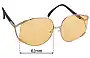 Sunglass Fix Lentes de Repuesto para Christian Dior 2250 - 63mm Wide 