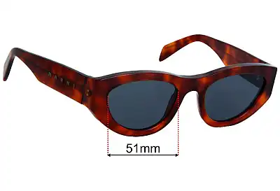Marni Rainbow Mountains Verres de Remplacement 51mm wide 